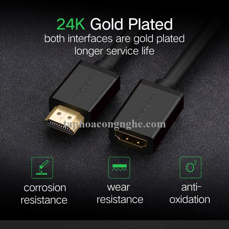 Ugreen 10146 5M màu Đen Cáp tín hiệu HDMI nối dài hỗ trợ 4K x 2K HD107 30010146
